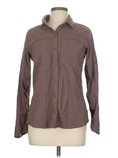 Pre-owned Rei Co Op Long Sleeve Button Down Shirt In Brown