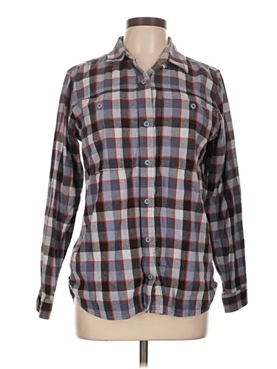 Pre-owned Rei Co Op Long Sleeve Button Down Shirt In Gray