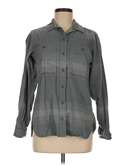 Pre-owned Rei Co Op Long Sleeve Button Down Shirt In Gray