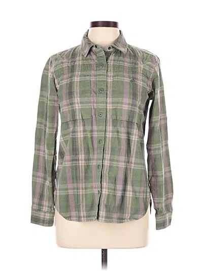 Pre-owned Rei Co Op Long Sleeve Button Down Shirt In Green