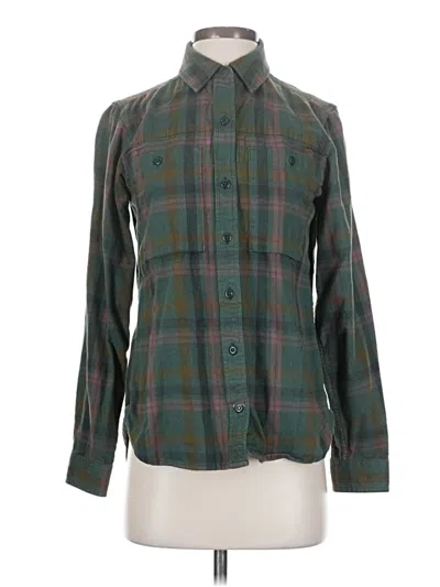 Pre-owned Rei Co Op Long Sleeve Button Down Shirt In Green