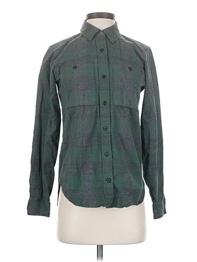 Pre-owned Rei Co Op Long Sleeve Button Down Shirt In Green