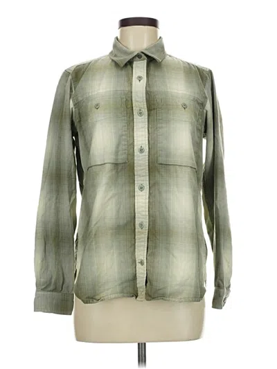 Pre-owned Rei Co Op Long Sleeve Button Down Shirt In Green