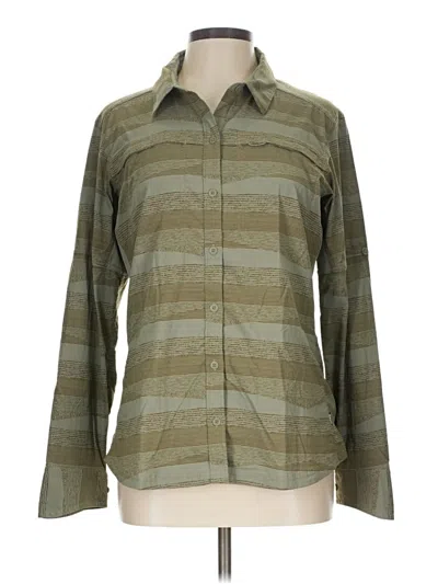 Pre-owned Rei Co Op Long Sleeve Button Down Shirt In Green
