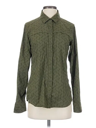 Pre-owned Rei Co Op Long Sleeve Button Down Shirt In Green