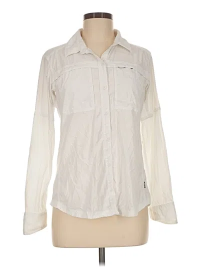 Pre-owned Rei Co Op Long Sleeve Button Down Shirt In Ivory