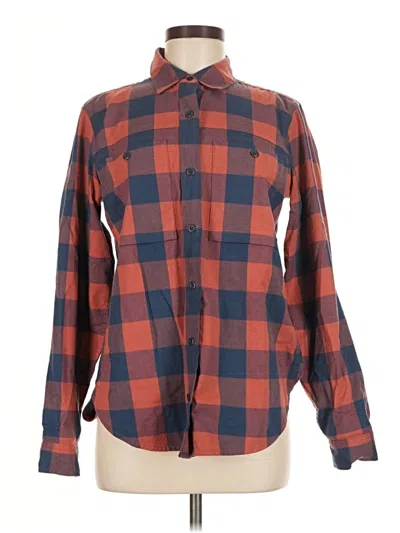 Pre-owned Rei Co Op Long Sleeve Button Down Shirt In Red