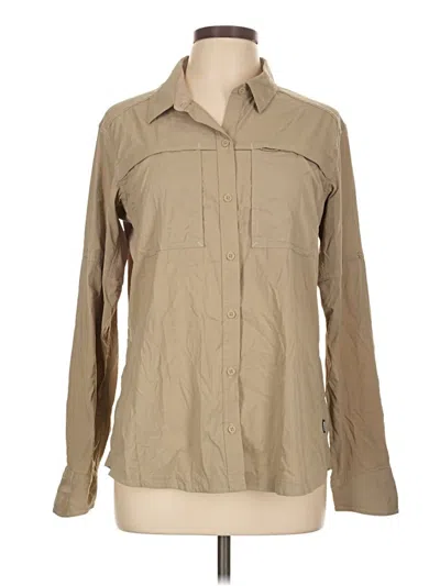 Pre-owned Rei Co Op Long Sleeve Button Down Shirt In Tan