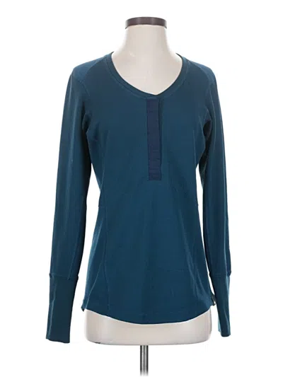 Pre-owned Rei Co Op Long Sleeve Henley Shirt In Blue