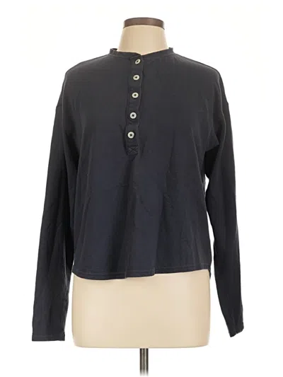 Pre-owned Rei Co Op Long Sleeve Top Gray Mock Neckline Tops