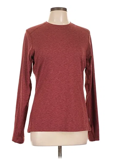 Pre-owned Rei Co Op Long Sleeve T-shirt In Burgundy