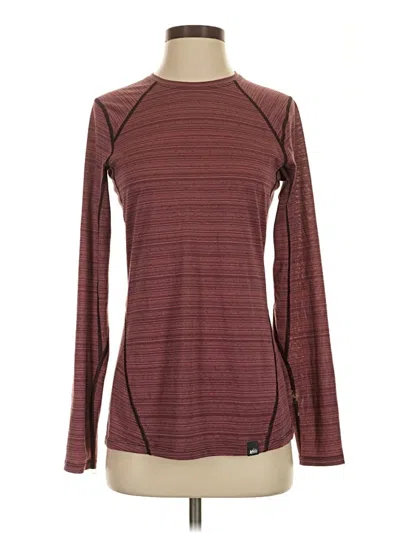 Pre-owned Rei Co Op Long Sleeve T-shirt In Burgundy