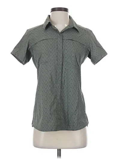 Pre-owned Rei Co Op Short Sleeve Blouse In Gray