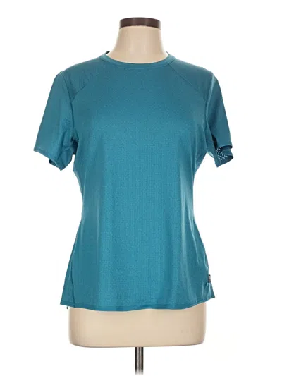 Pre-owned Rei Co Op Short Sleeve Top Teal Crew Neck Tops In Blue