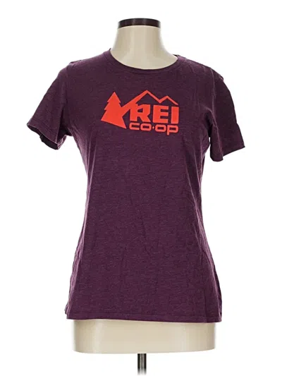 Pre-owned Rei Co Op Short Sleeve T-shirt In Burgundy