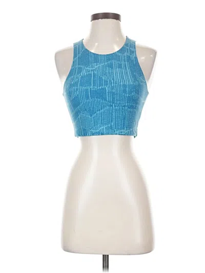 Pre-owned Rei Co Op Tank Top Blue Halter Neckline Tops