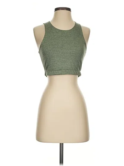 Pre-owned Rei Co Op Tank Top Green Halter Neckline Tops