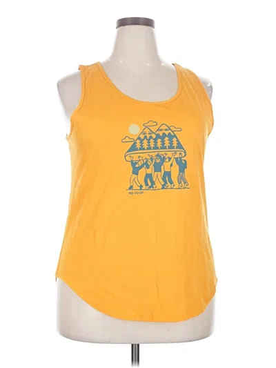 Pre-owned Rei Co Op Tank Top Yellow Halter Neckline Tops