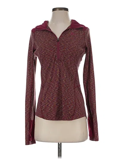 Pre-owned Rei Fleece Jacket In Burgundy