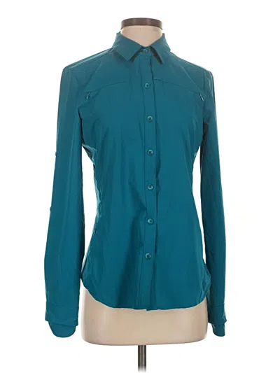 Pre-owned Rei Long Sleeve Blouse In Blue