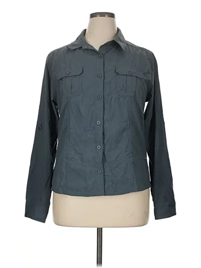 Pre-owned Rei Long Sleeve Blouse In Gray