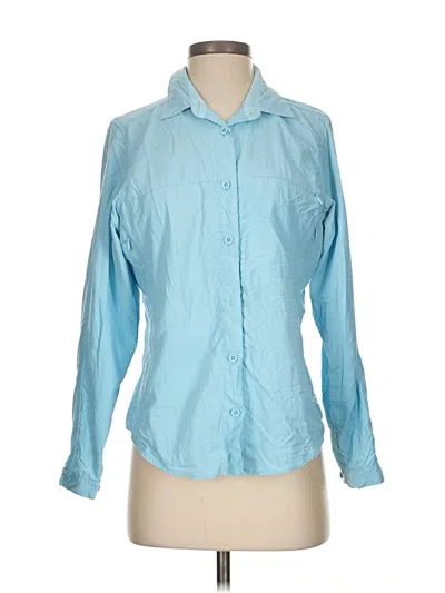 Pre-owned Rei Long Sleeve Button Down Shirt In Blue