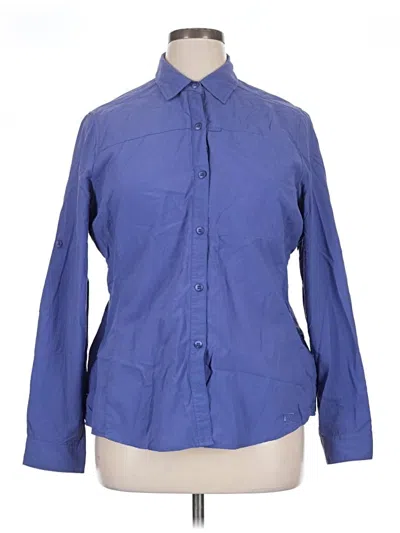 Pre-owned Rei Long Sleeve Button Down Shirt In Blue