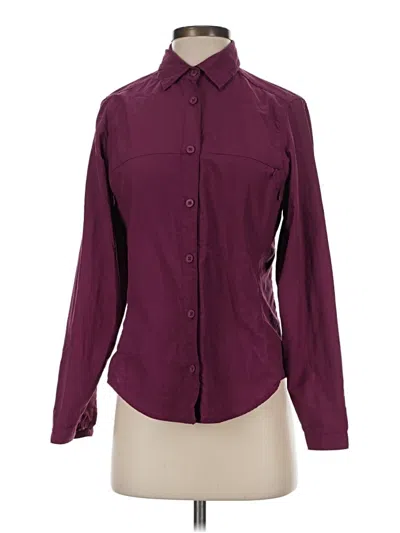 Pre-owned Rei Long Sleeve Button Down Shirt In Burgundy