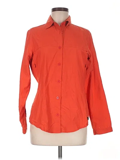 Pre-owned Rei Long Sleeve Button Down Shirt In Orange