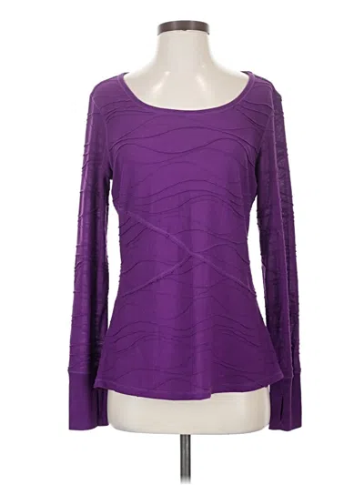 Pre-owned Rei Long Sleeve Top Purple Square Neckline Tops