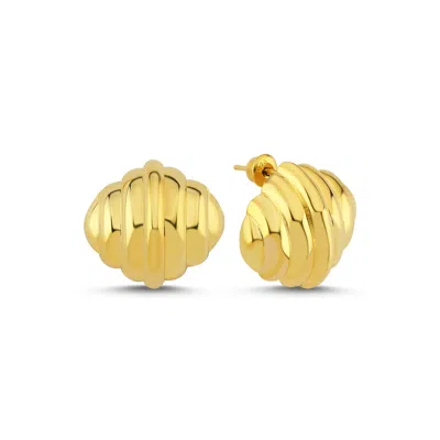 Reian Jewellery Women's Gold Shell Earrings