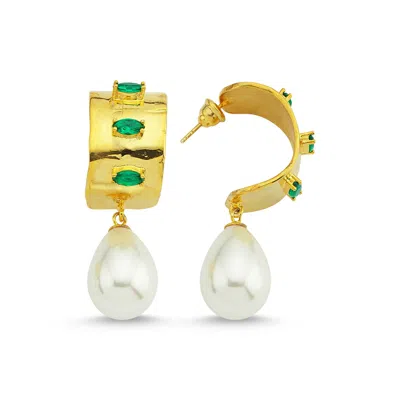 Reian Jewellery Women's Gold Troya Pearl Two