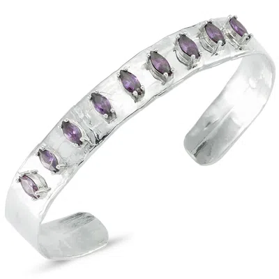 Reian Jewellery Women's Pink / Purple Troya Purple Marquise Cuff