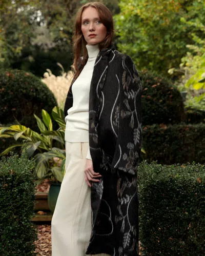 Reid Gibson Jacquard Coat In Black