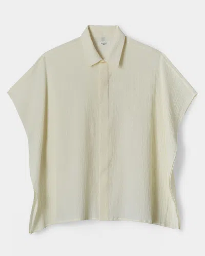 Reid Hammered Cotton Shirt In Natural
