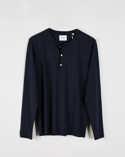 Reid Hartford Henley In Carbon Blue