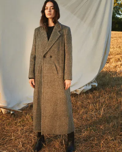 Reid Ives Car Coat In Charcoal