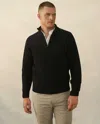Reid Merino Wool Half Zip In Brown