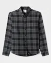 Reid Offset Pocket Shirt In Black/grey
