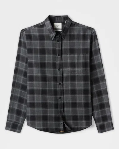 Reid Offset Pocket Shirt In Black/grey
