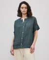 Reid Paneled Dolman Top In Steel