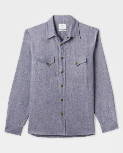Reid Selvedge Chambray Shirt In Blue