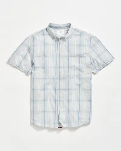 Reid Short Sleeve Line Plaid Tuscumbia Shirt Button Down In Dark Blue