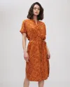 Reid Silk Kelso Dress In Burnt Orange