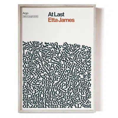 Reign & Hail At Last - Etta James - Song Lyric Print In Black