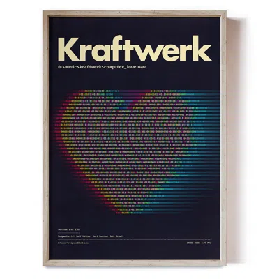 Reign & Hail Computer Love - Kraftwerk Print In Black