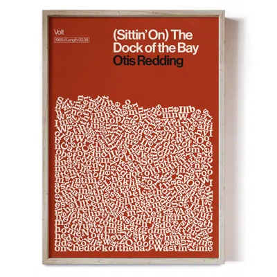 Reign & Hail Dock Of The Bay - Song Lyric Print In Multi