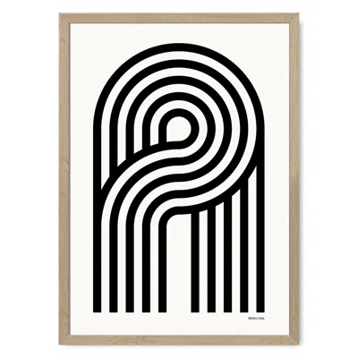 Reign & Hail Geometric Typography Print ‘a-z' In White