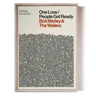 Reign & Hail One Love - Song Lyric Print In Neutral