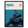 Reign & Hail Paris Eiffel Tower Modernist Architectural Travel Poster